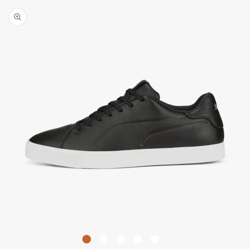 Puma Black Leather Casual Shoes